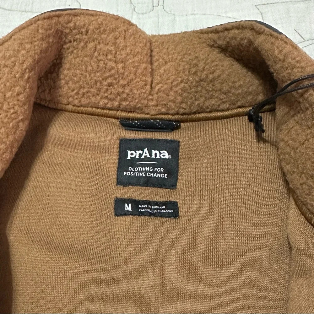 NWT Prana Hurricane Full Zip Fleece Jacket Sepia Brown - Picture 7 of 10